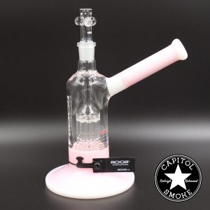 product glass pipe 000179744 01 | Roor Tech Pink & White 10 Arm Tree Perc Bubbler