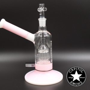 product glass pipe 000179744 03 | Roor Tech Pink & White 10 Arm Tree Perc Bubbler