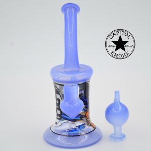 product glass pipe 00043670 blue 00 | Wind Star Glass Gohan Rig w Carb Cap