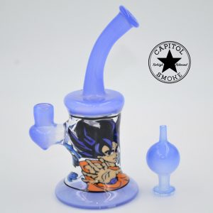 product glass pipe 00043670 blue 01 | Wind Star Glass Gohan Rig w Carb Cap