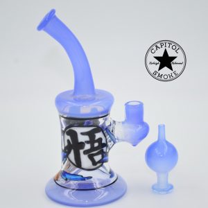 product glass pipe 00043670 blue 02 | Wind Star Glass Gohan Rig w Carb Cap