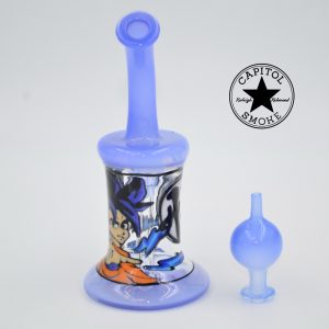 product glass pipe 00043670 blue 03 | Wind Star Glass Gohan Rig w Carb Cap