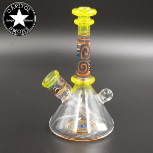 product glass pipe 00043960 blue 01 | Matthew Beale Orange Green 6" Worked Rig