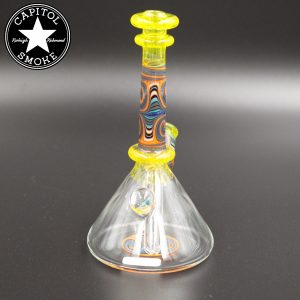 product glass pipe 00043960 blue 02 | Matthew Beale Orange Green 6" Worked Rig