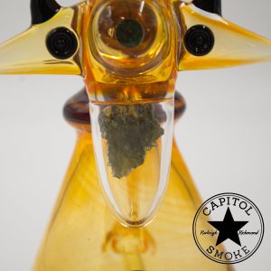 product glass pipe 00044165 04 | G Check Moldavite Rocket Ship Rig w Opals