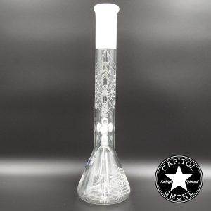product glass pipe 00048064 02 | Roor 18" White BK Etched Black Widow