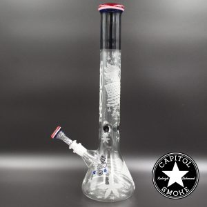 product glass pipe 00048118 01 | Roor 18" Beaker Etched Red, White, & Blue