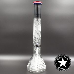 product glass pipe 00048118 02 | Roor 18" Beaker Etched Red, White, & Blue