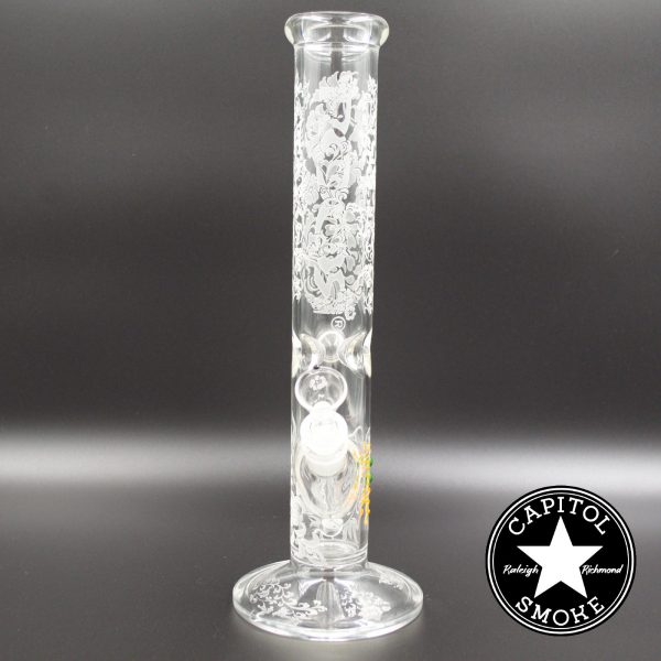 product glass pipe 00048156 00 | Roor 14" Straight Tube Etched Flowers & Vines