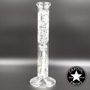 product glass pipe 00048156 02 | Roor 14" Straight Tube Etched Flowers & Vines
