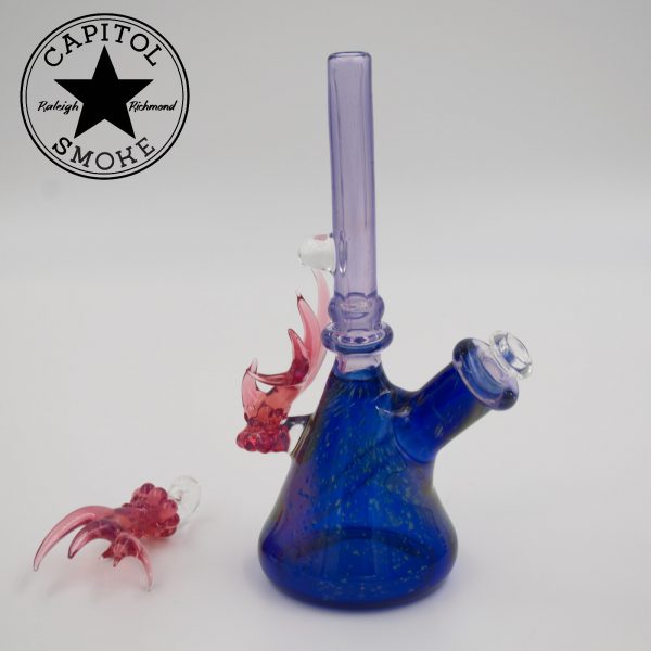 product glass pipe 00136792 00 | Gem's Glasswerx Antler Rig Space/Purple/Pink /w Pink Antler Pendy Set