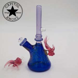 product glass pipe 00136792 02 | Gem's Glasswerx Antler Rig Space/Purple/Pink /w Pink Antler Pendy Set