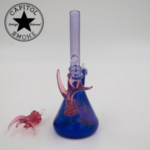 product glass pipe 00136792 03 | Gem's Glasswerx Antler Rig Space/Purple/Pink /w Pink Antler Pendy Set