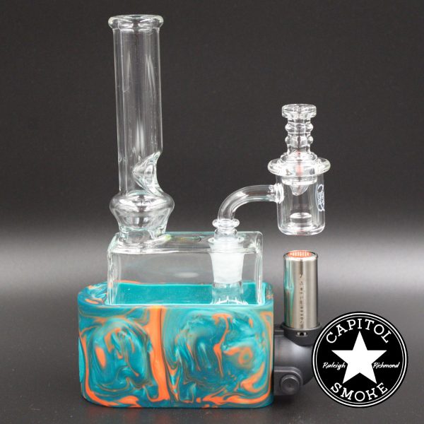 product glass pipe 811926025677 03 | Stache 7" Oil Rig w/ Torch & Small Dime Bag