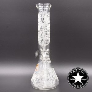 product glass pipe 00120173 02 | ROOR 14" Beaker Floral Etched Design