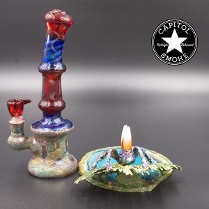 product glass pipe 00122801 01 | Cherry Glass Tarantula Rig w/ Stand
