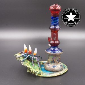 product glass pipe 00122801 02 | Cherry Glass Tarantula Rig w/ Stand