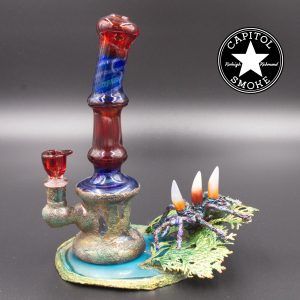 product glass pipe 00122801 04 | Cherry Glass Tarantula Rig w/ Stand