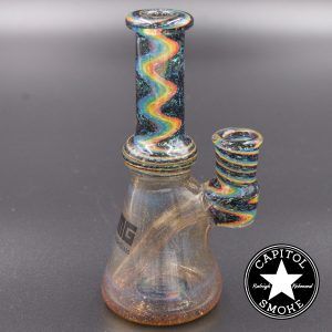 product glass pipe 00122849 03 | Shane Smith 6" Worked BK UV Blue