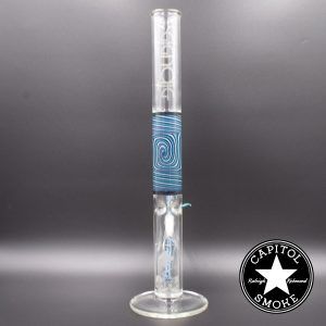 product glass pipe 00123693 02 | Elevated 20" Straight Tube Wig Wag With Worked Down Stem