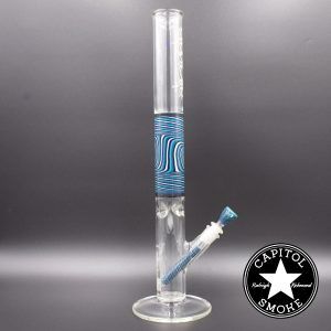 product glass pipe 00123693 03 | Elevated 20" Straight Tube Wig Wag With Worked Down Stem