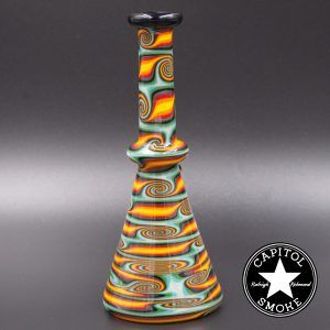 product glass pipe 00150606 02 | Glass by AJ Fully Worked Reversal Rig