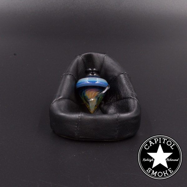 product accessory 00213158 00 | Str8 Glass Fumed Diamond Spinner Cap w/ Black Handle