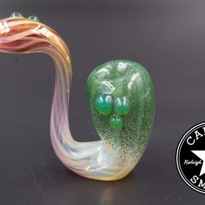 product glass pipe 00002547 03 | SMG Fumed/Green Frit Sherlock