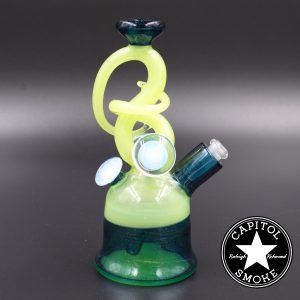 product glass pipe 00016070 03 | Cambria 10mm Blue Stardust/Double Dose Rig