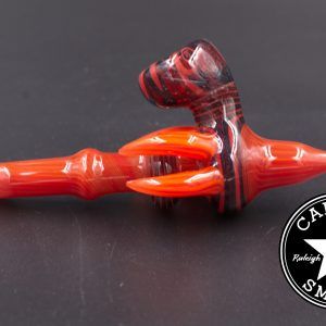 product glass pipe 00132886 03 | Drew Glass Red Fully Worked Sherlock