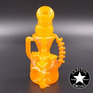 product glass pipe 00144001 02 | Orange Steezy Glass 10mm Single Uptake Klein Recycler