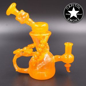 product glass pipe 00144001 03 | Orange Steezy Glass 10mm Single Uptake Klein Recycler