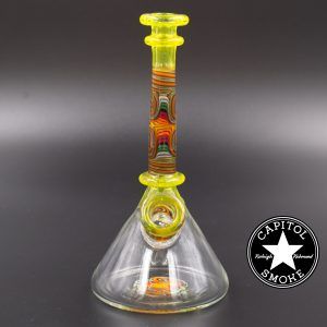 product glass pipe 00176224 00 | Matt Beale Glass Yellow Wig Wag Stack Rig