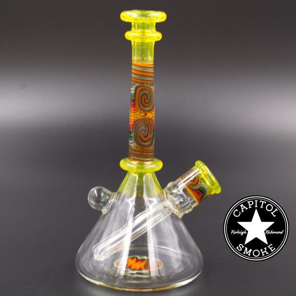 product glass pipe 00176224 03 | Matt Beale Glass Yellow Wig Wag Stack Rig