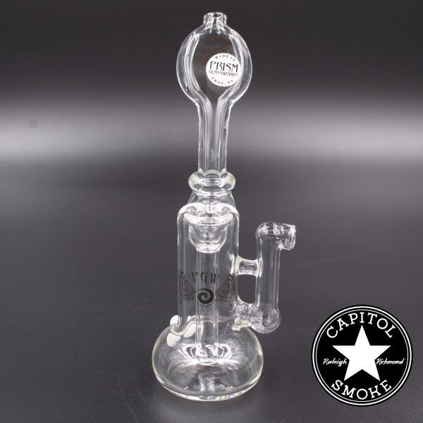 product glass pipe 00182966 00 | Prism Glass White Accent Bubbler