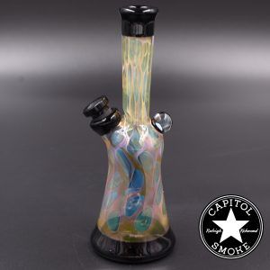 product glass pipe 00205306 01 | Liam the Glass Guy Gold/Silver Fumed Rig