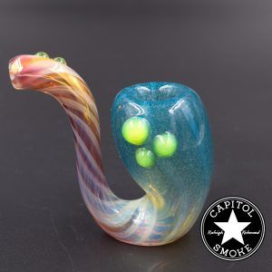 product glass pipe 00206464 03 | SMG Fumed Blue Frit Sherlock