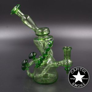 product glass pipe 00208062 03 | Green Steezy Glass 10mm Single Uptake Klein Recycler
