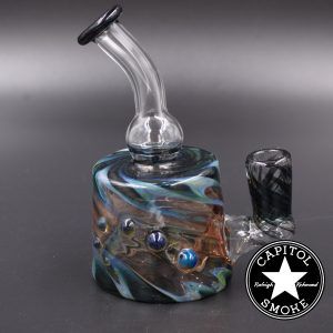 product glass pipe 00210102 03 | Dantes Inferno 14mm Blue Wrap/Rake Rig