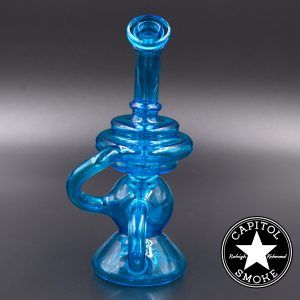 product glass pipe 00210577 02 | AFG Blue 14mm Single Uptake Klein Recycler