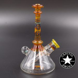 product glass pipe 00211734 03 | Matt Beale Glass Orange Wig Wag Stack Rig