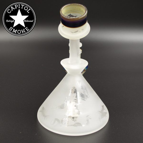 product glass pipe 00211871 02 | Sandbar Glass Sand-blasted Sea King OBX Made