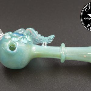 product glass pipe 00211932 01 | Glass By Hunter Dark Green Leaf Spoon