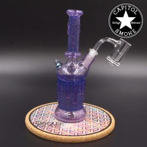 product glass pipe 00212564 03 | Dan Lee Glass Purple Lollipop Dichro Rig