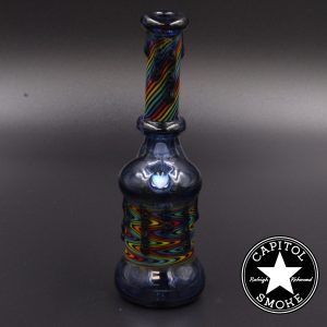 product glass pipe 00212649 02 | Dan Lee Glass Dark Rainbow Linework Rig