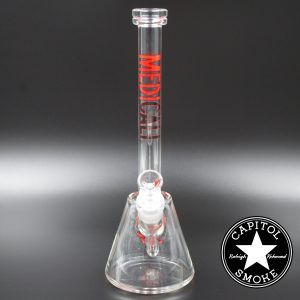 Product glass pipe 00007146 01 | Medicali Red 12" 14mm Beaker Bottom Tube