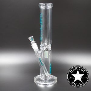 Product glass pipe 00007276 02 | Medicali Blue 14" 14mm Heavy Straight Tube