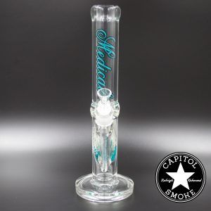 Product glass pipe 00220446 01 | Medicali Blue 14" 14mm Heavy Straight Tube
