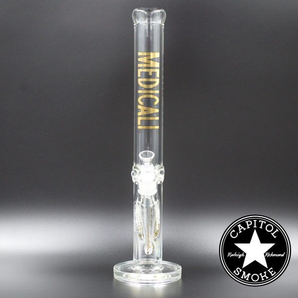 product glass pipe 00007061 00 | Medicali Gold 18" 14mm Extra Heavy Straight Tube