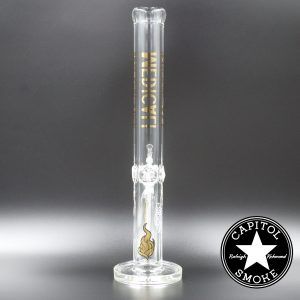 product glass pipe 00007061 02 | Medicali Gold 18" 14mm Extra Heavy Straight Tube